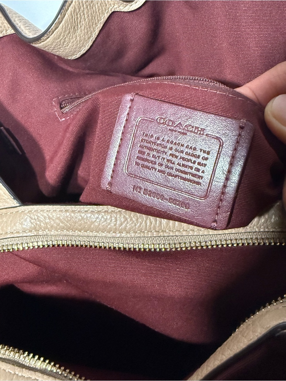 Coach shoulder bag tan pebble leather - Picture 12 of 12